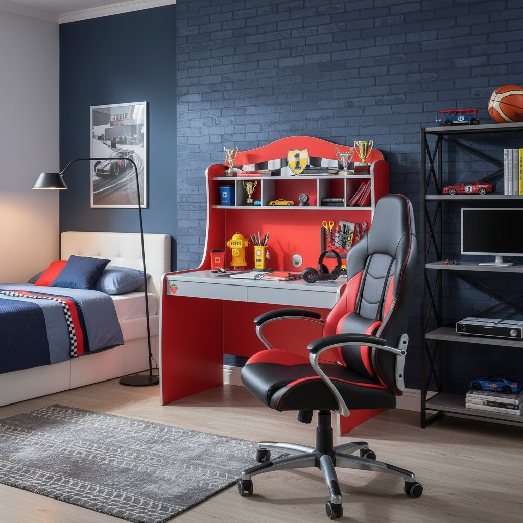 Schreibtisch Racecup mit Aufsatz 5