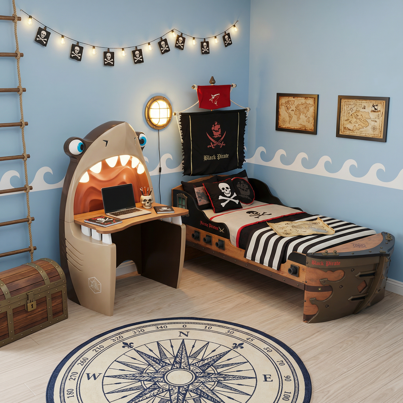 Schreibtisch Pirate Hai 6