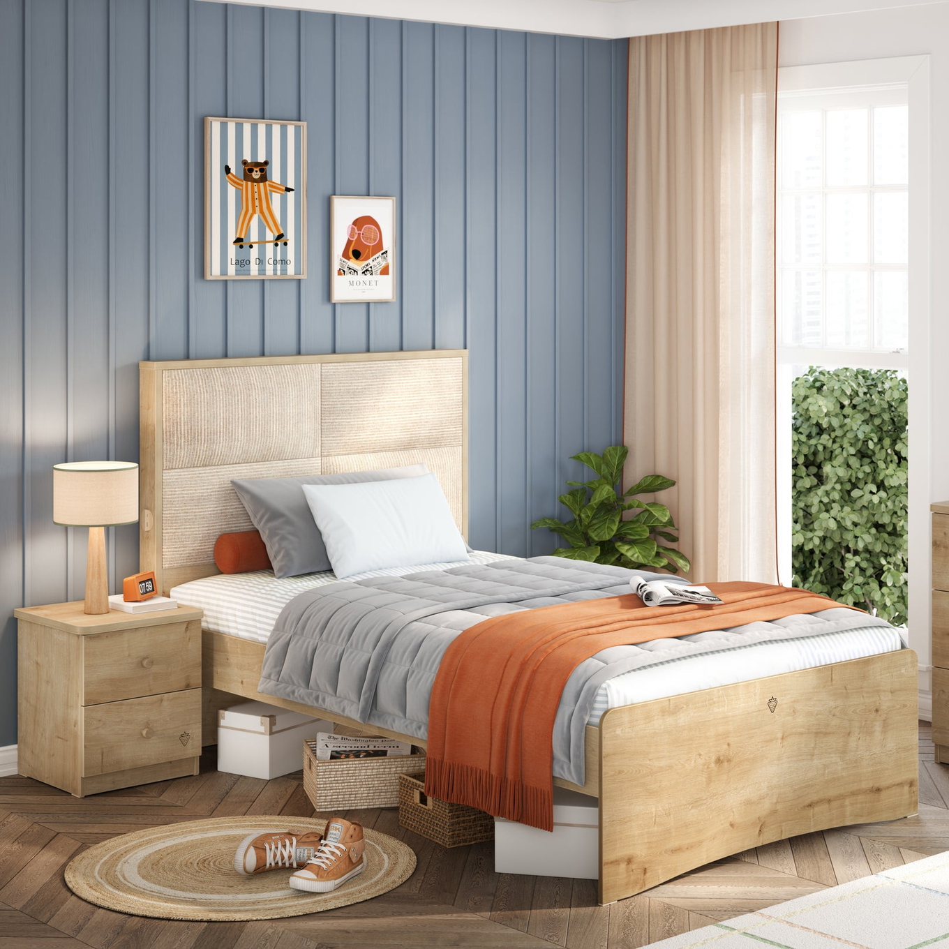 Bett Mocha Modern mit Polster, 100 x 200 cm #2