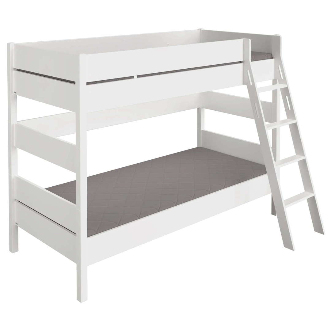 Etagenbett Tiago Weiss, mit Schrägleiter, 90 x 200 cm