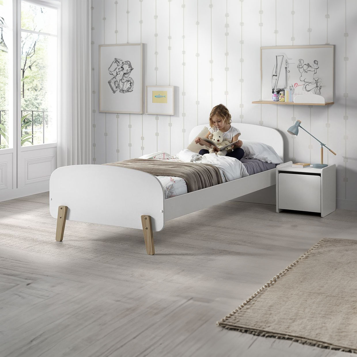 Kinderzimmer Kiddy 2-teilig Set Weiss #2