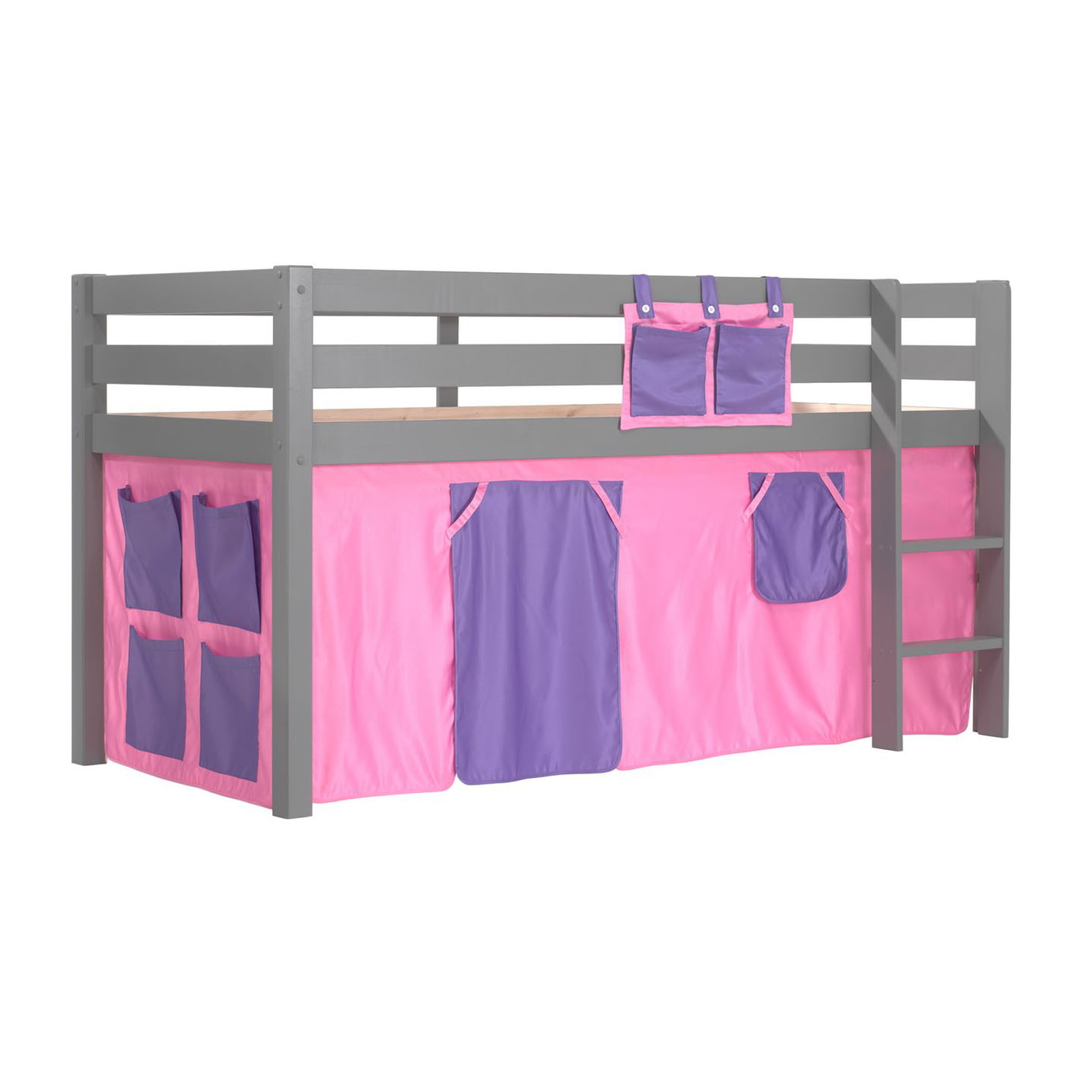 Halbhohes Bett Bella Grau