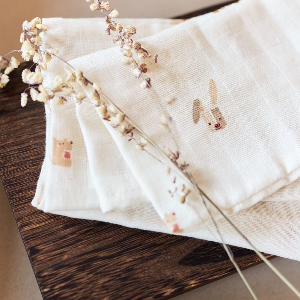 Spucktücher Animal Friends Klein 3er Set #2