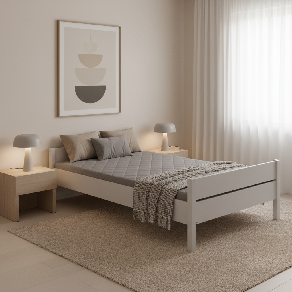 Bett Tiago Kieselgrau, 140 x 200 cm #2