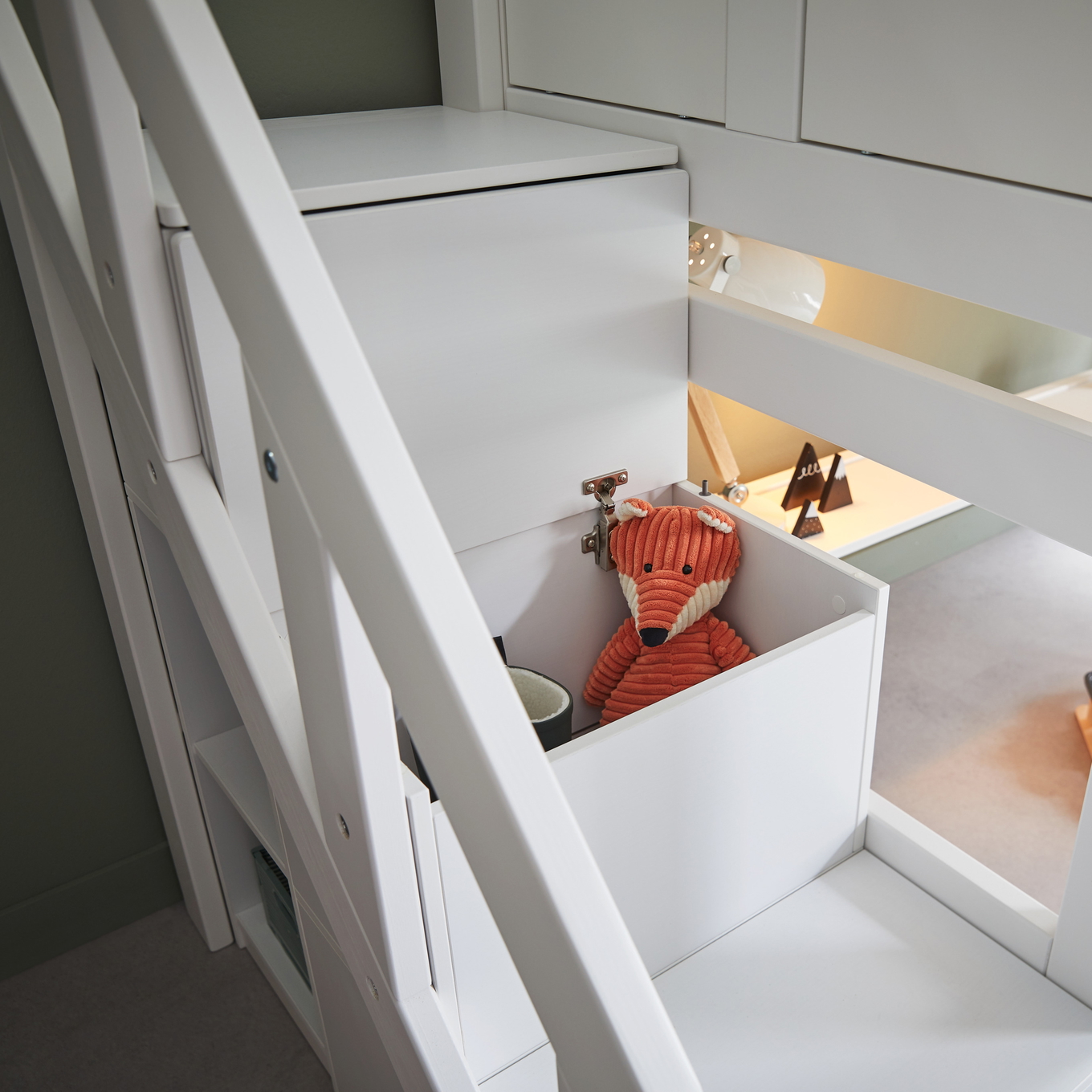 Treppe Lifetime für Halbhohes Bett Weiss 4