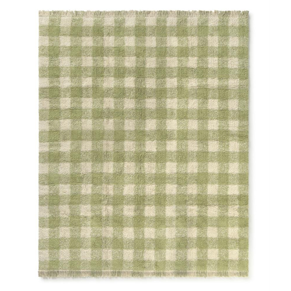 Teppich Vichy Matcha, 90 x 120 cm