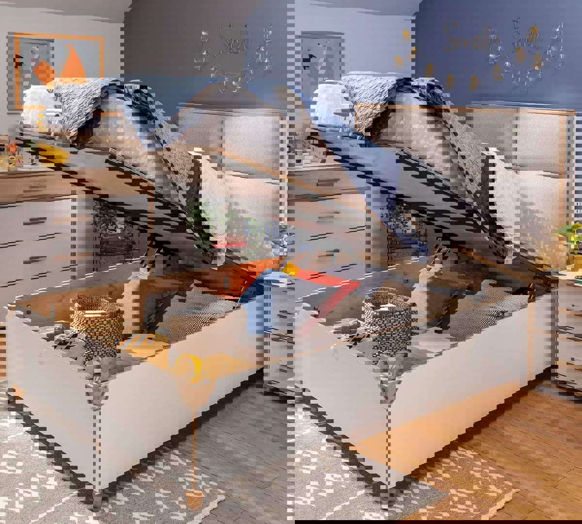 Bett Modera mit Stauraum, 120 x 200 cm 3