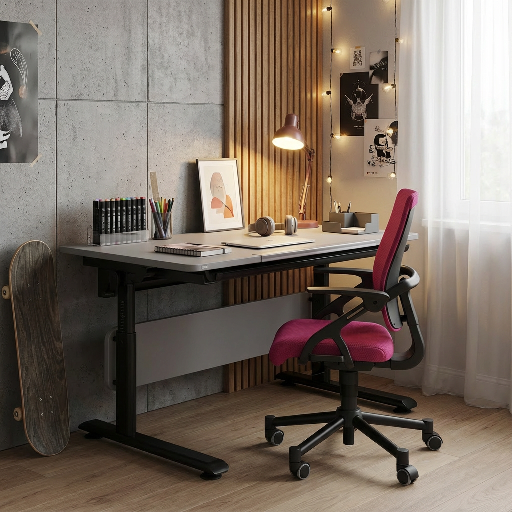 Schreibtisch Diego 120 Schwarz Grau 6