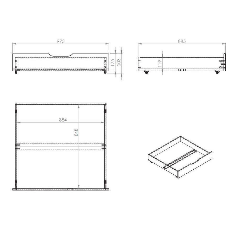 Ausziehkasten Pino 2 Natur 4