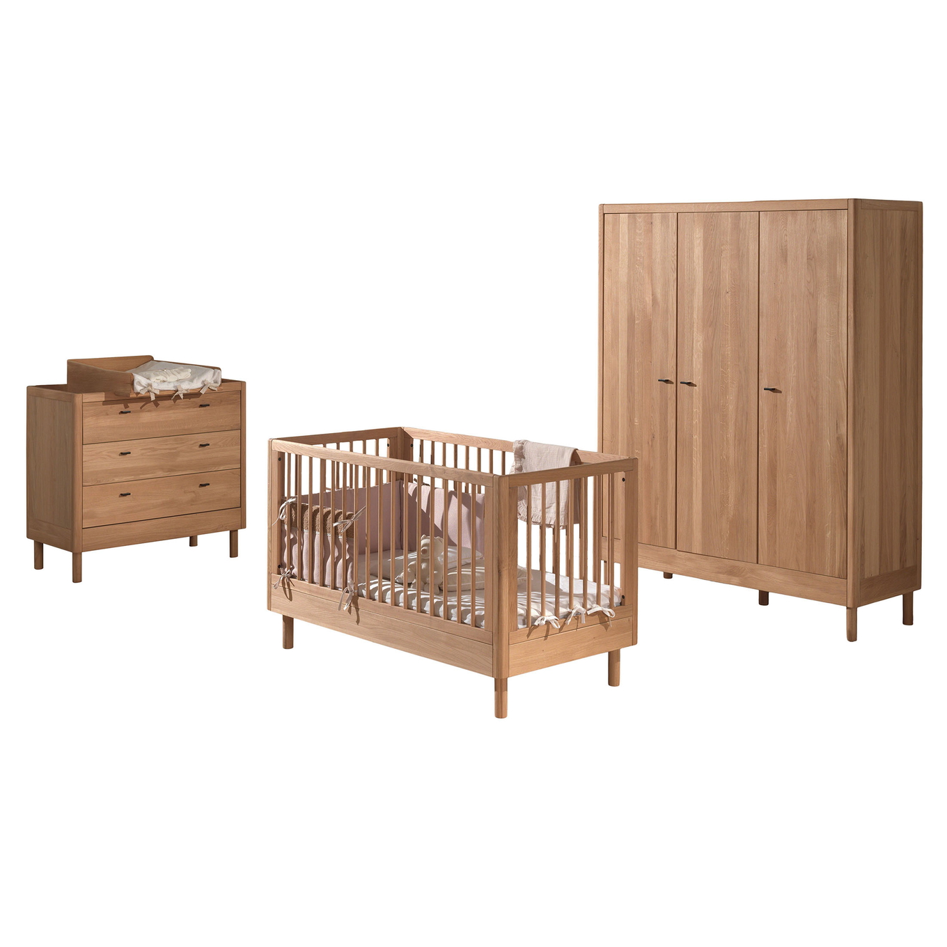 Babyzimmer Forrest Eiche 4-teilig Set