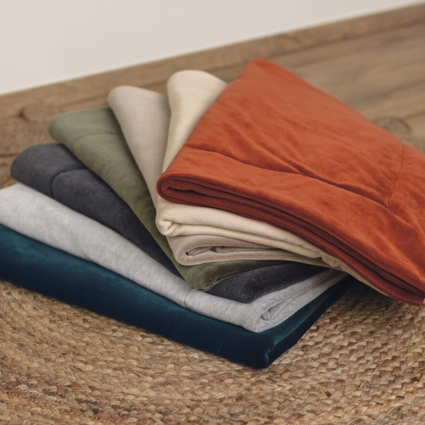 Babydecke Samt Grau #2