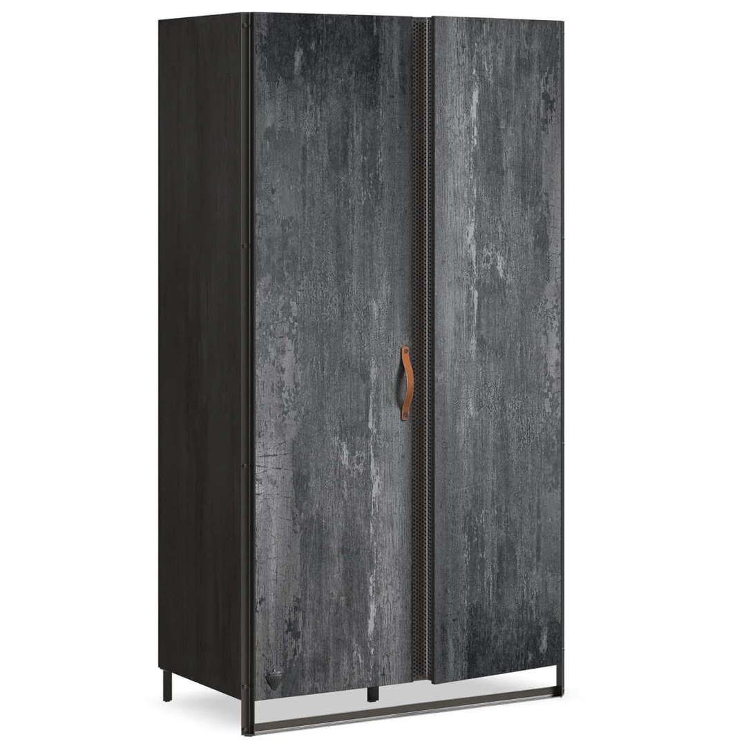 Kleiderschrank Dark Metal 2-türig