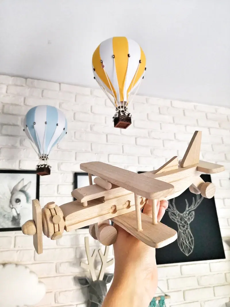 Deko Heissluftballon Weiss Gelb M #2