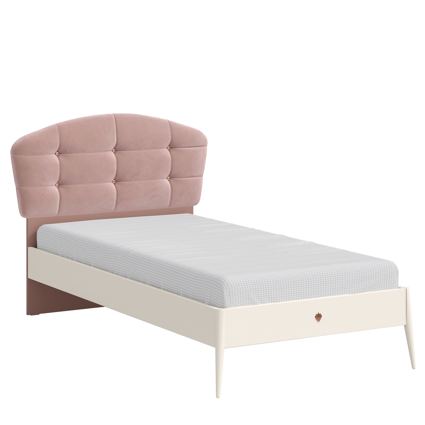 Bett Elegance  mit Kopfteil rund, Standard, 100 x 200 cm