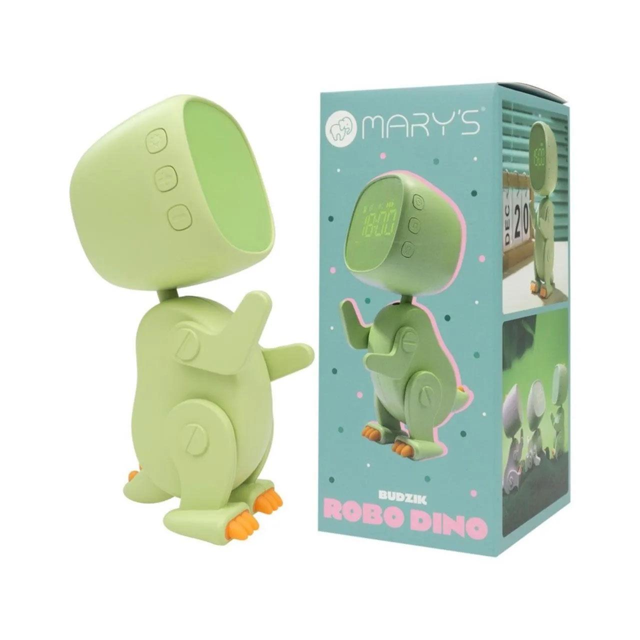 Wecker Roboter Dino Grün 4