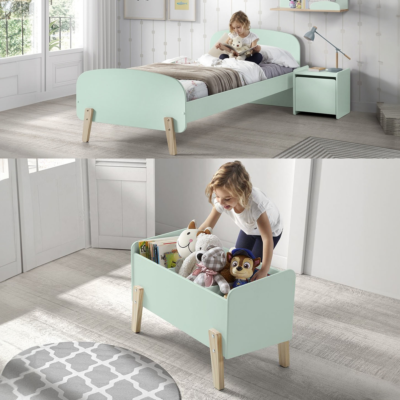 Kinderzimmer Kiddy 3-teilig Set Mint #2