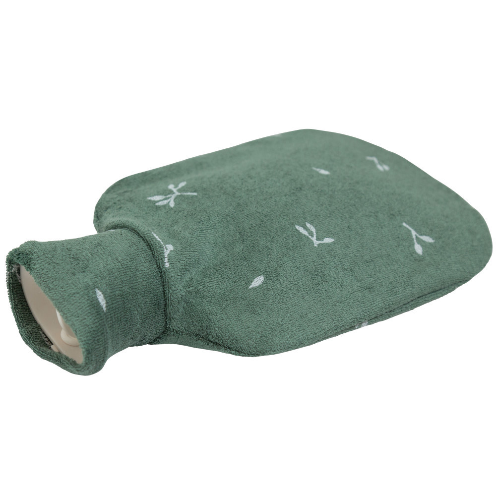 Gummibettflasche mit Bezug 185 Green Botanic