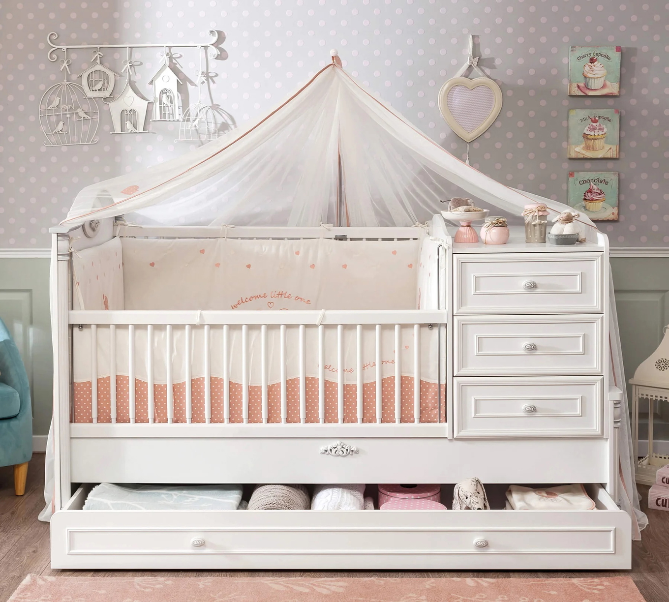 Babybett Romantic Umbaubar 3