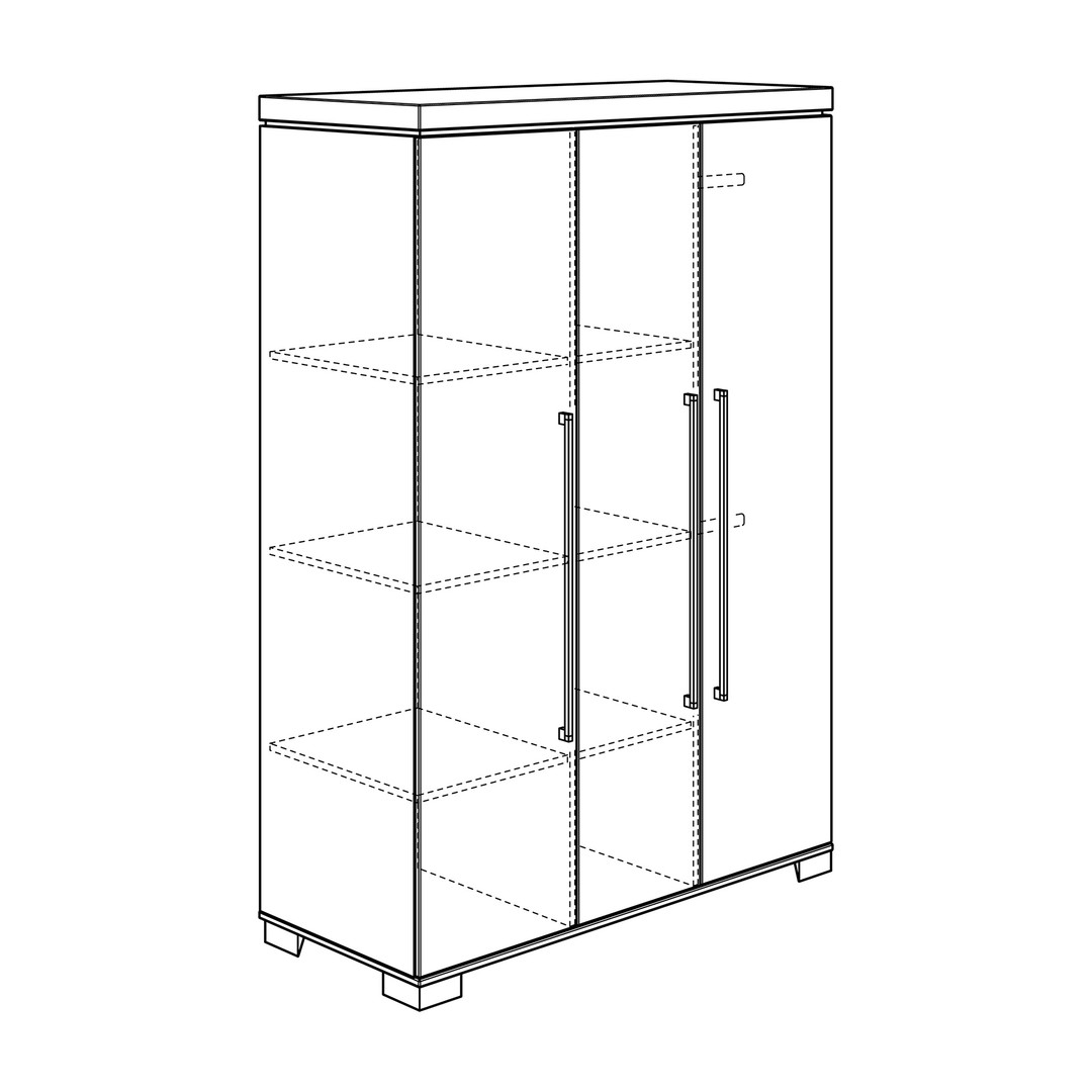 Kleiderschrank Kira 3-türig, Nautik 5