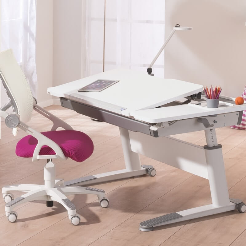 Schreibtisch Jaro Weiss für Rechtshänder #2