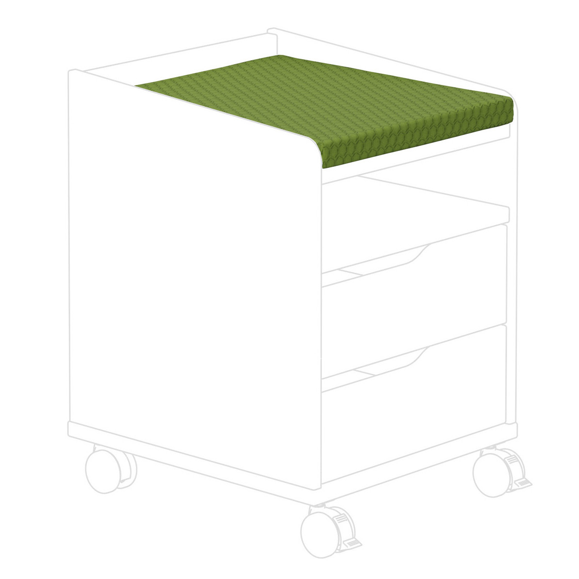 Sitzpolster WS für Rollcontainer 2S  Grün