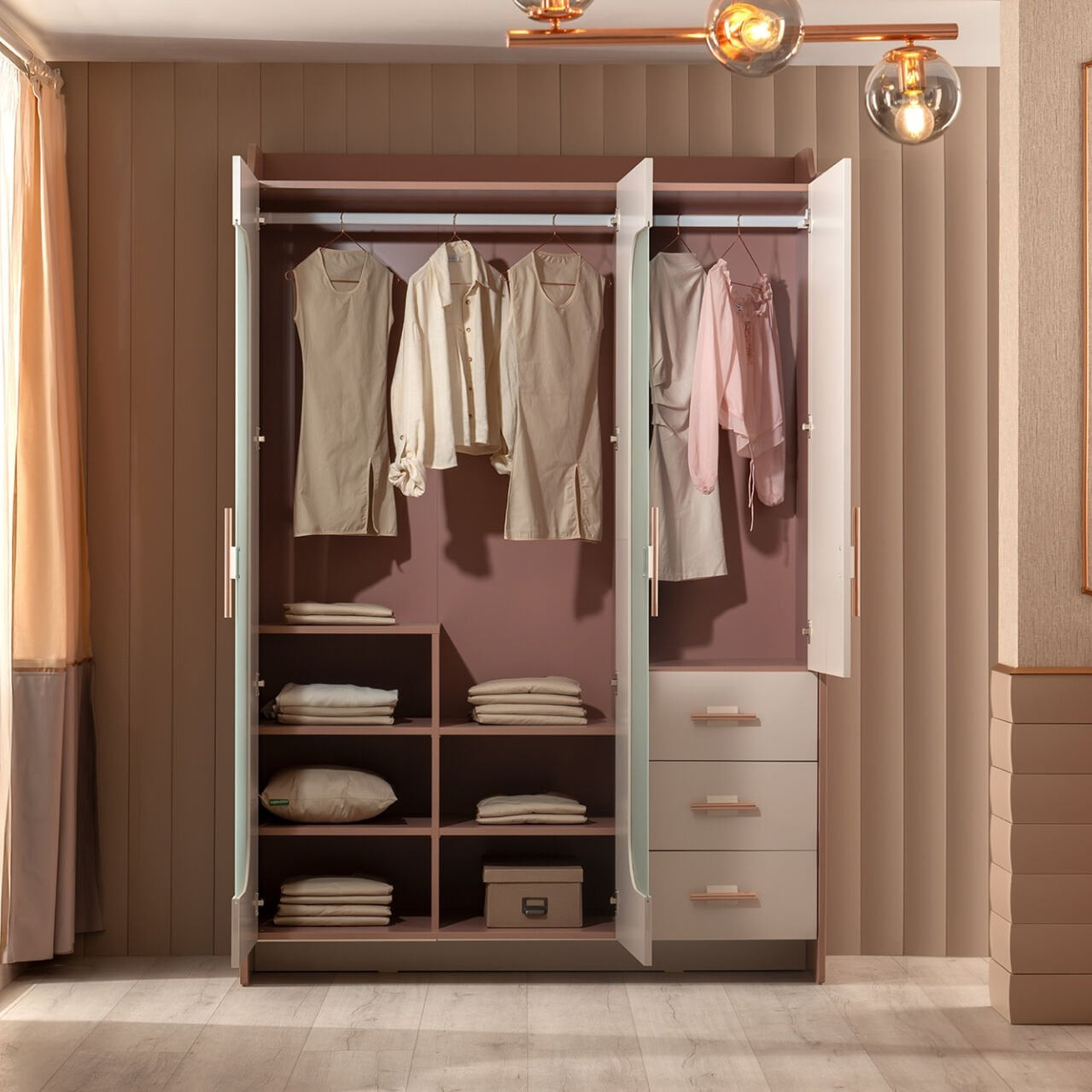 Kleiderschrank Estella 3-türig 4