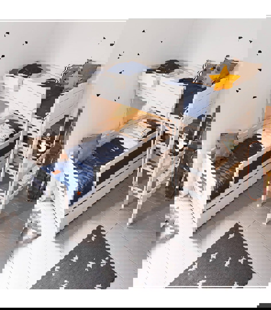 Bettfront mit Kreidetafeldruck 5