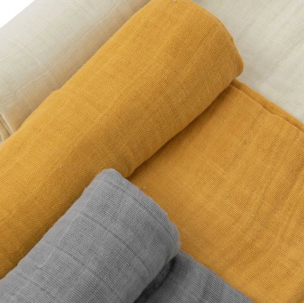 Pucktücher Mustard 3er-Set 5