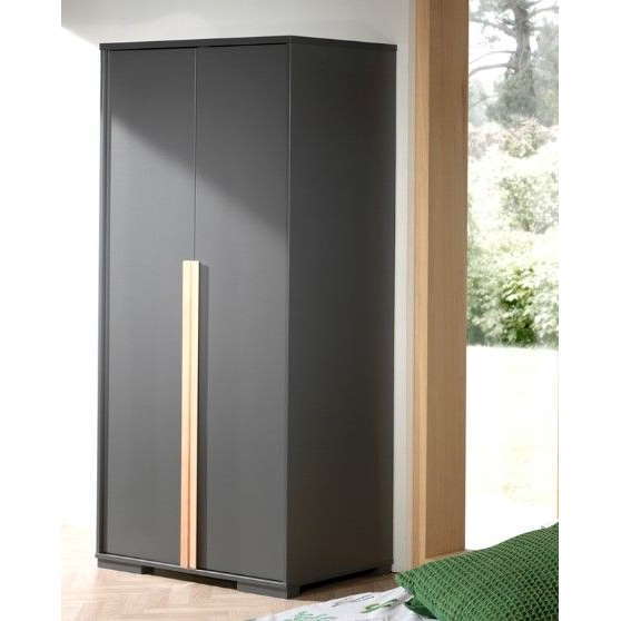 Kleiderschrank London Anthrazit, 2-türig 3