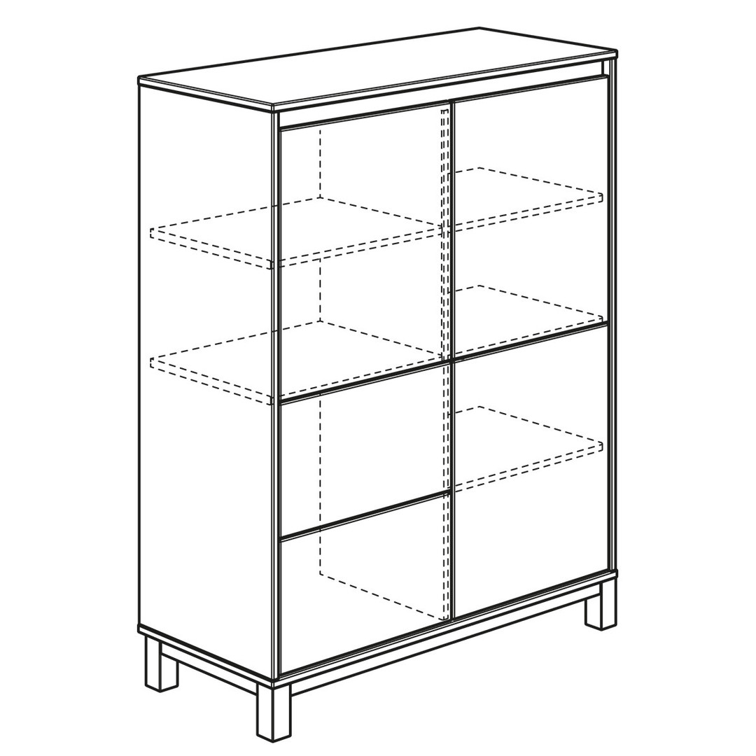 Hochkommode Olli 2T2S Grau #2