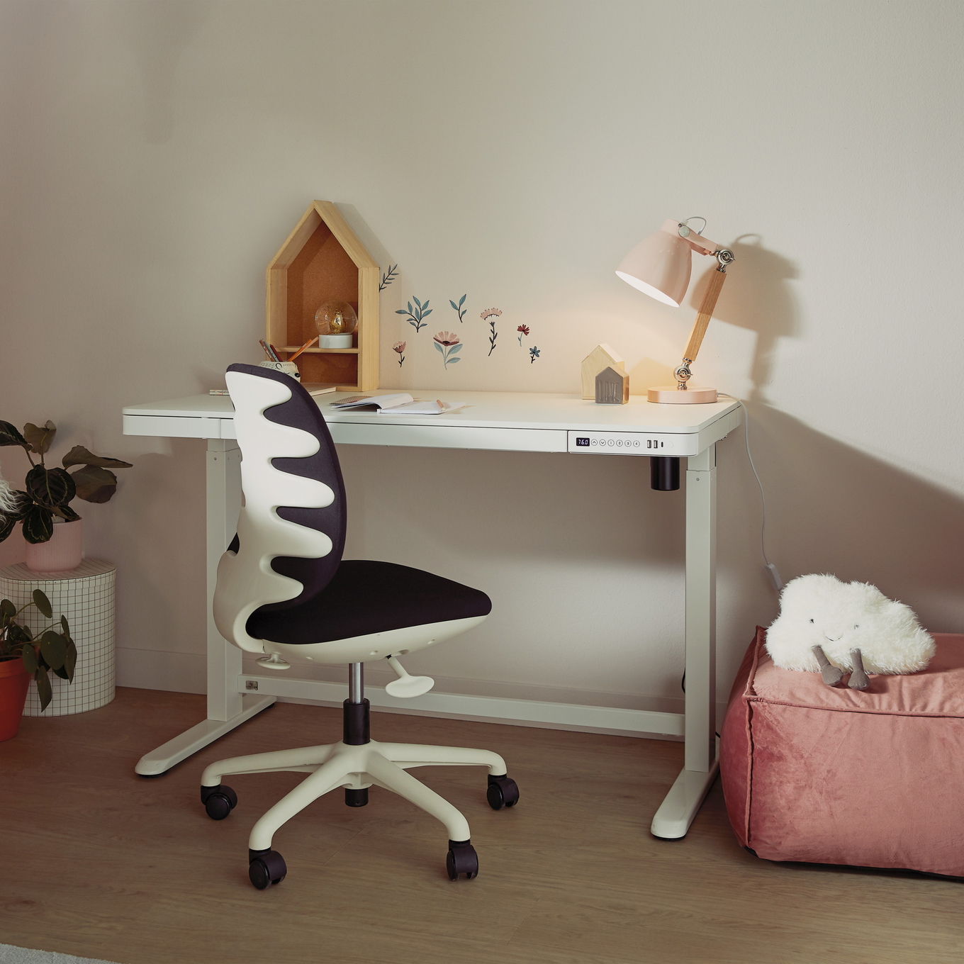 Schreibtisch Rise inkl. Schublade und USB 7