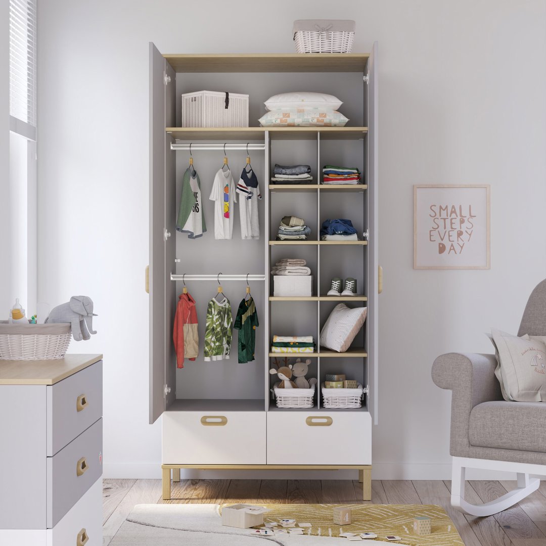 Kleiderschrank Mino 2-türig 3