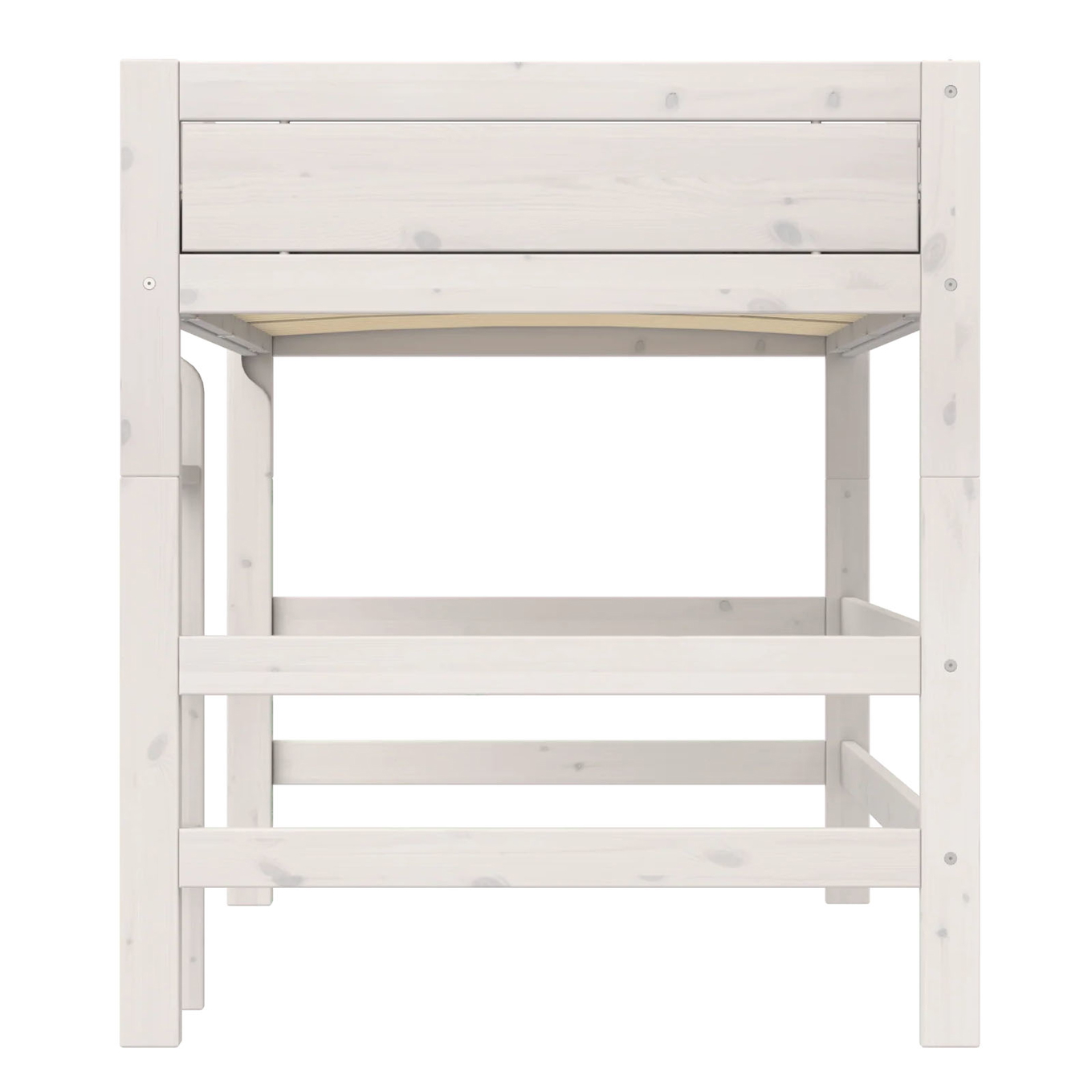 Mittelhohes Bett Lifetime 120 Rollrost, Weiss lasiert 4