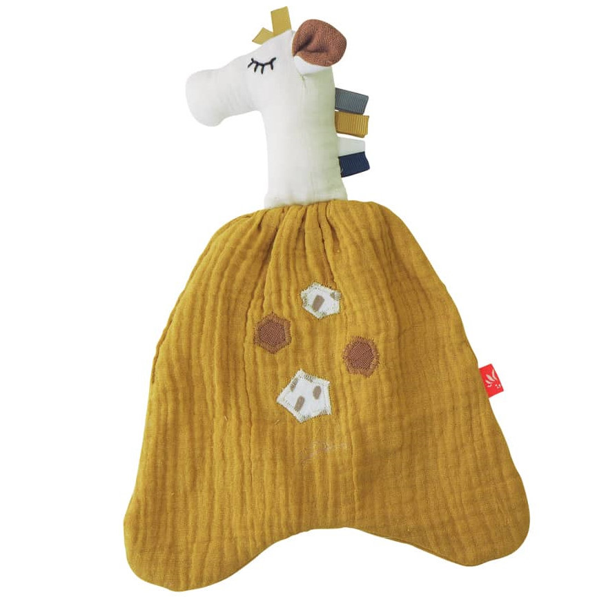 Schmusetuch Giraffe Senfgelb