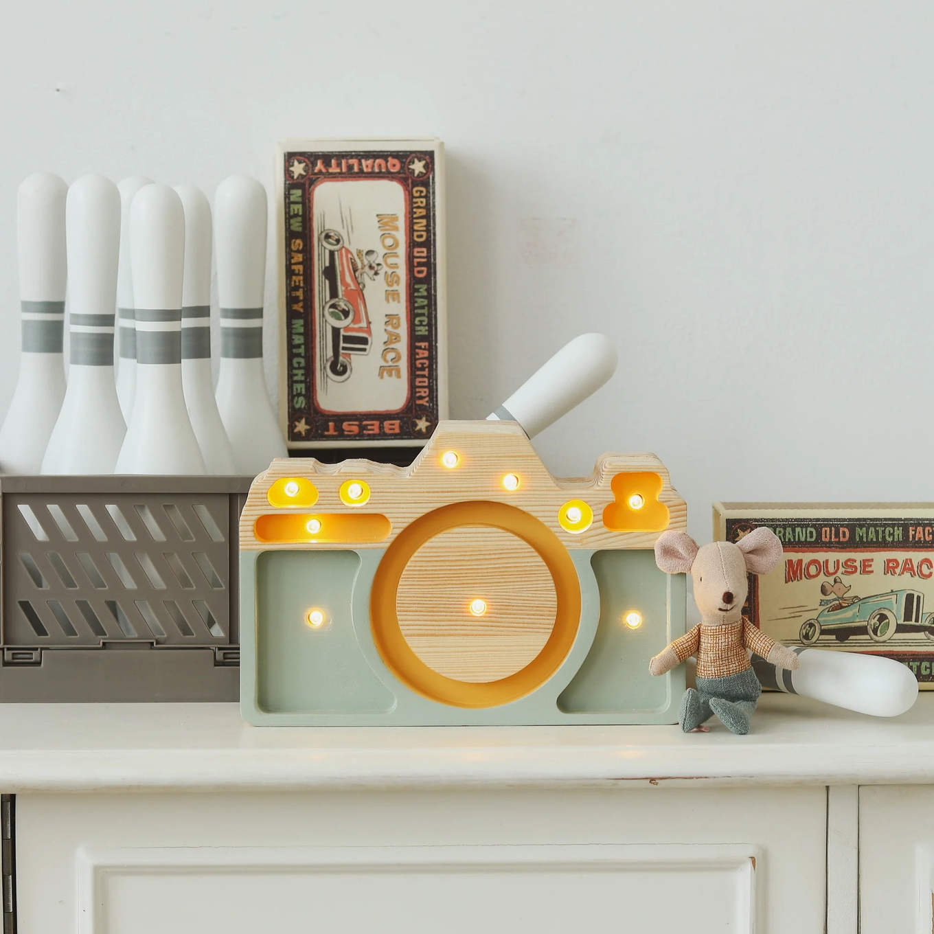 Nachtlampe Kamera Mini Khaki 3