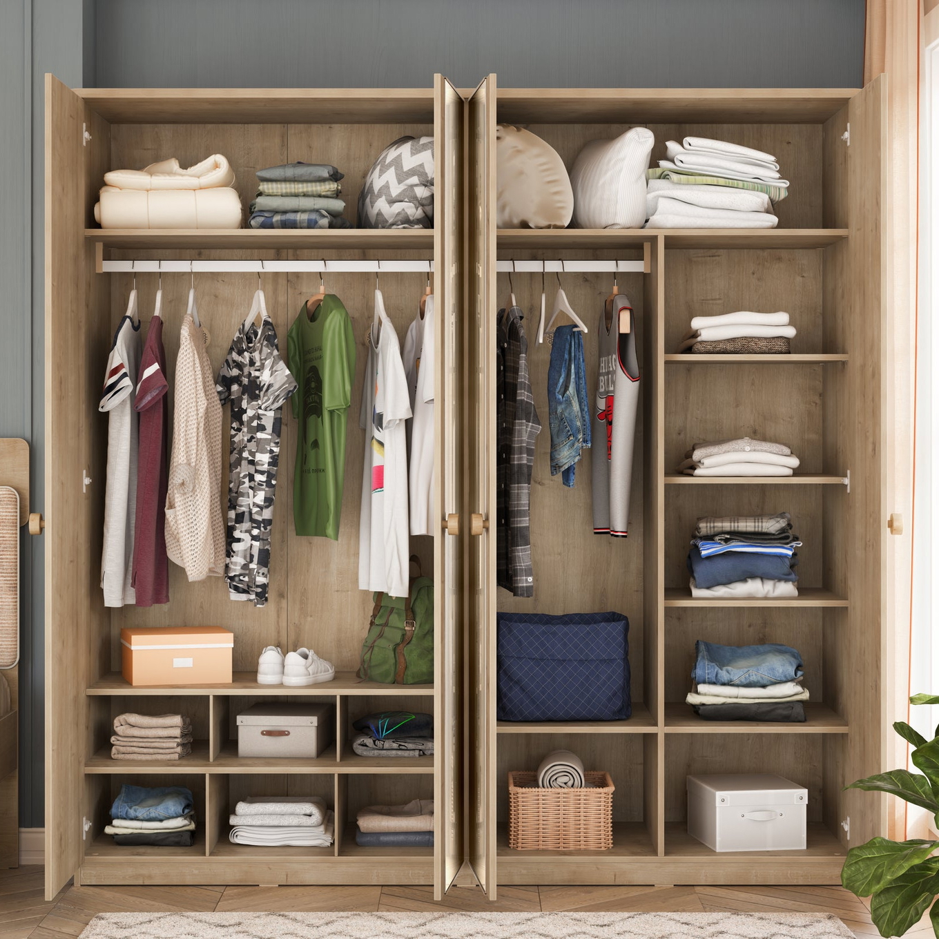 Kleiderschrank Mocha 4-türig #2