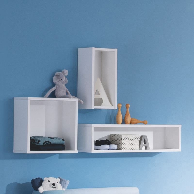 Wandregal Quadratisch Kreideweiss 5