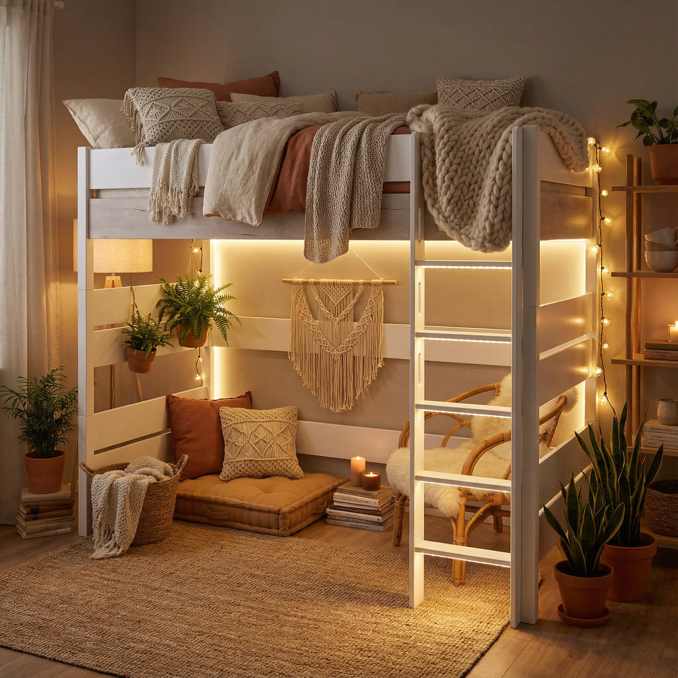 Hochbett Kira Nautik mit gerader Leiter, 120 x 200 cm 3