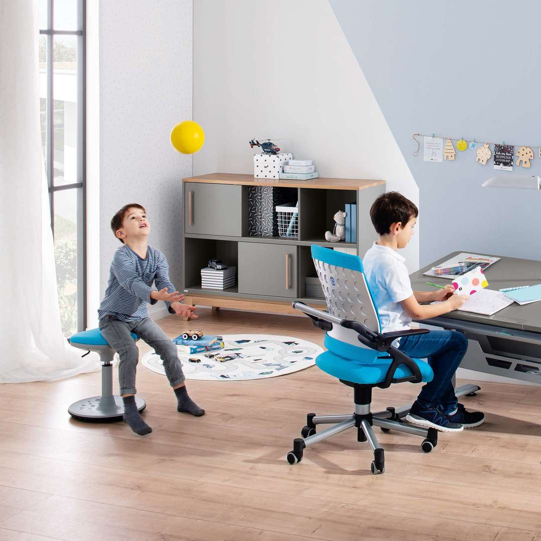 Drehstuhl Speedy Azurblau, Grau #2