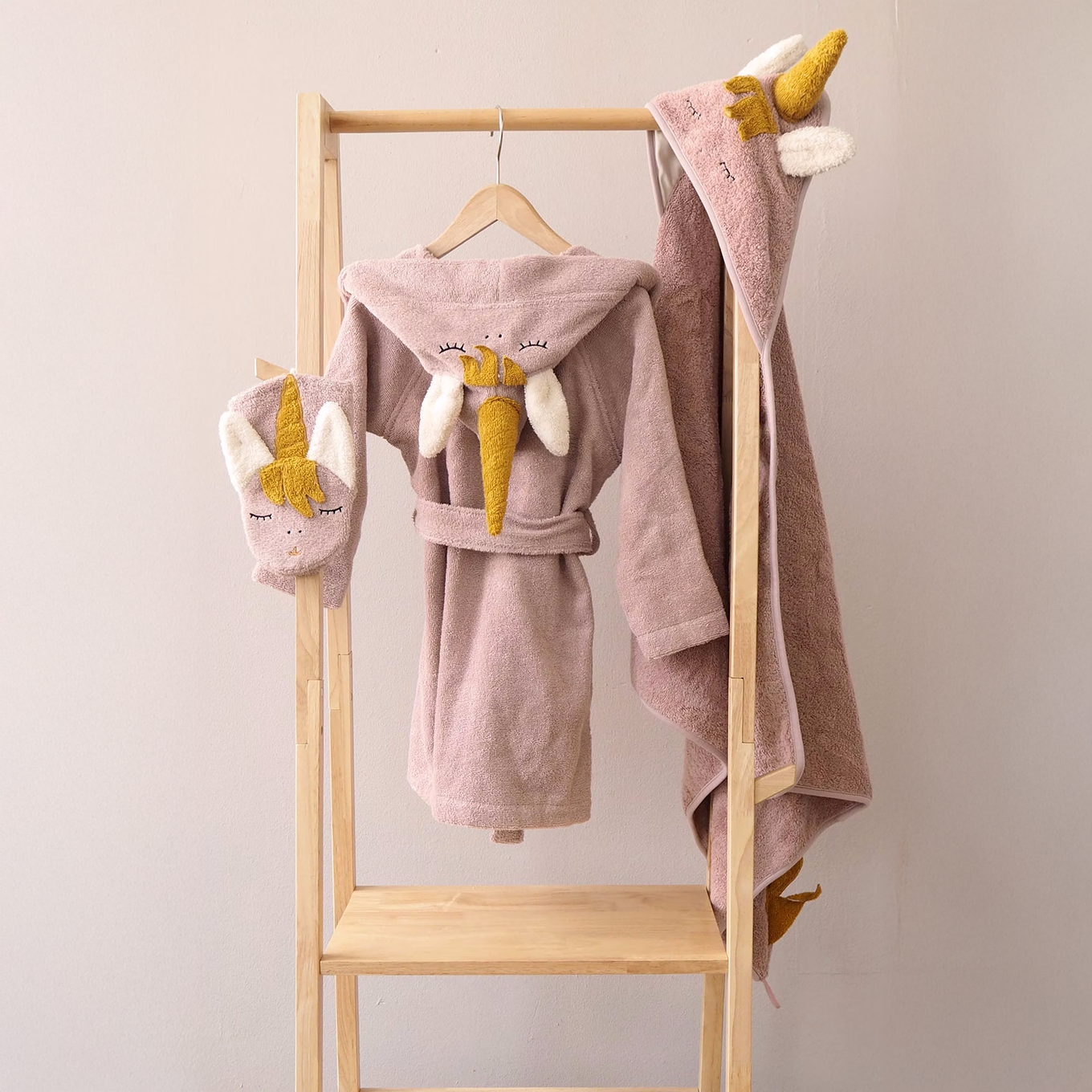 Bademantel Einhorn Gr.1-2 4