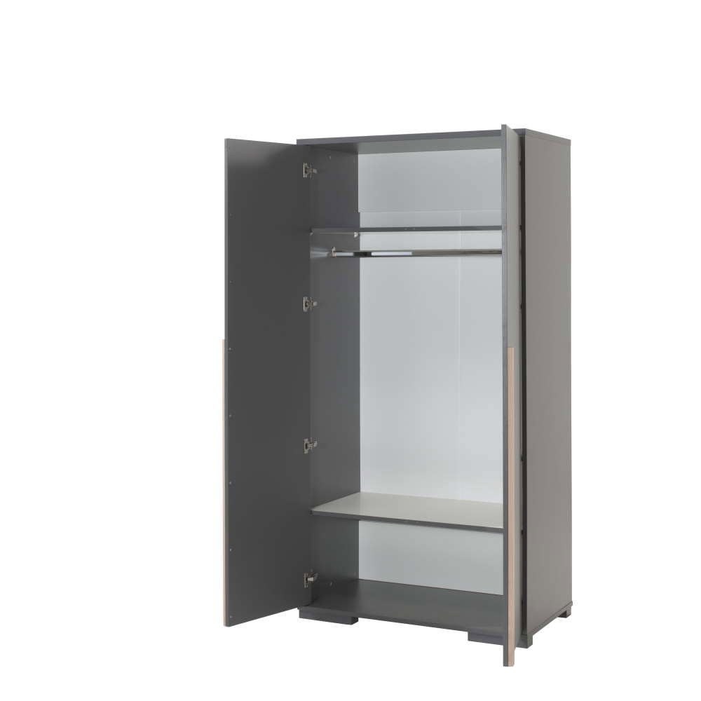 Kleiderschrank London Anthrazit, 2-türig 4