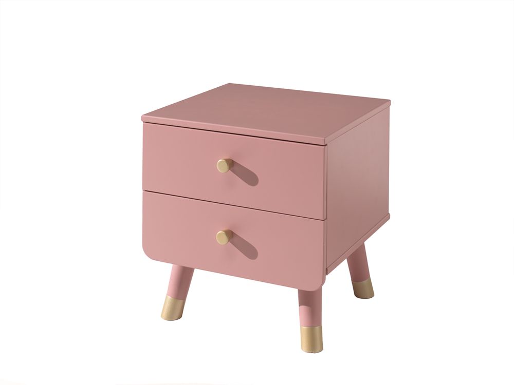 Bett und Nachttisch Billy Set Pink 6