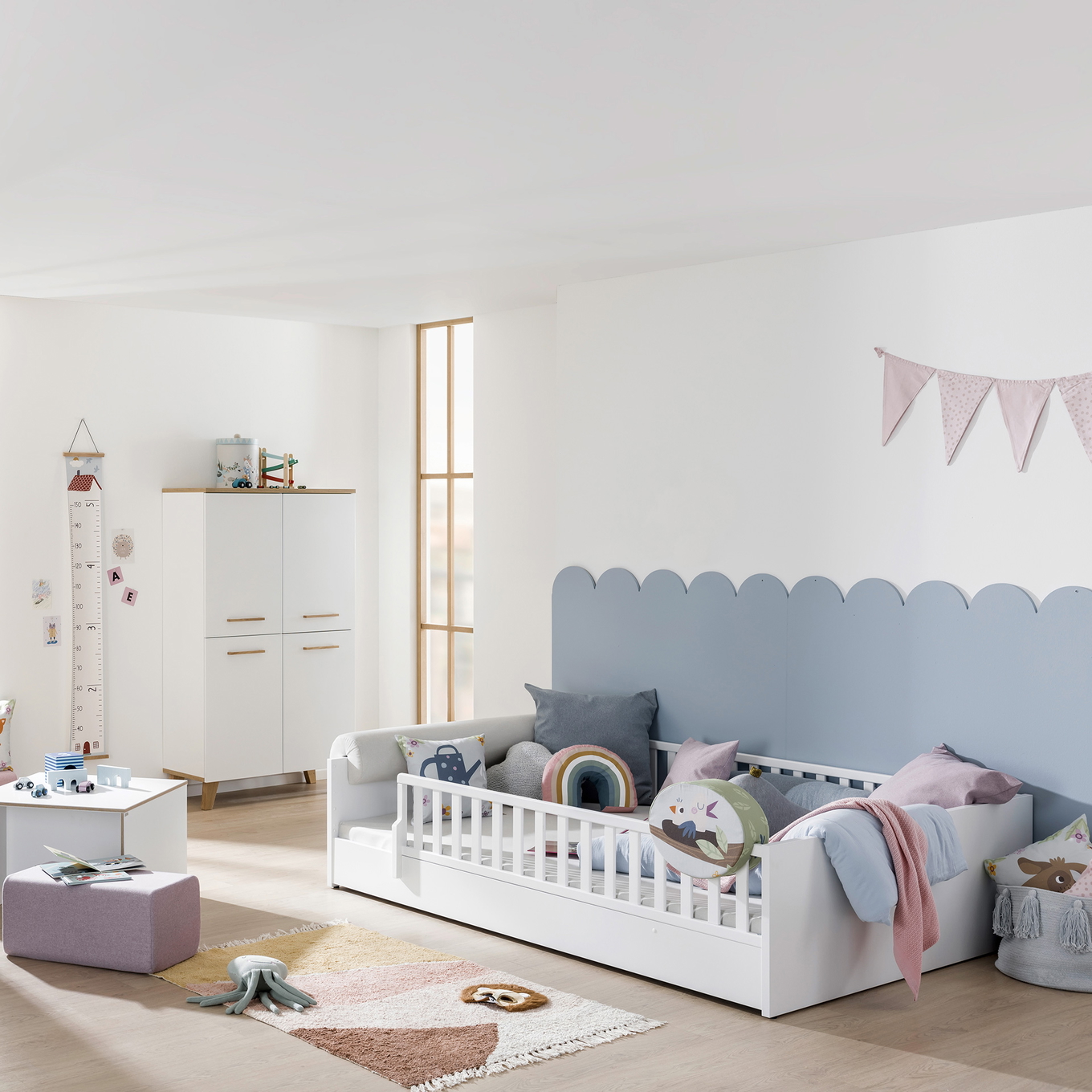 Bett Little Flo Komfort Set Weiss, 140 x 200 cm 4