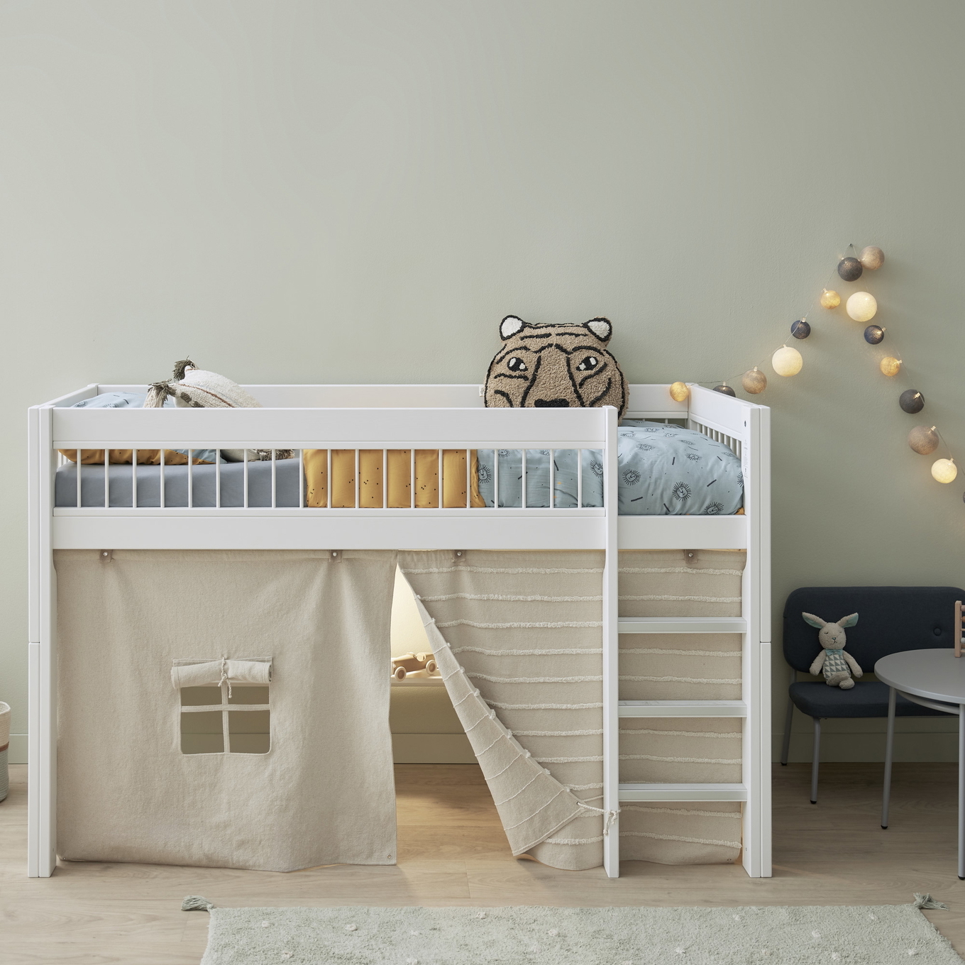 Halbhohes Bett Breeze Lifetime Rollrost, mit gerader Leiter #2