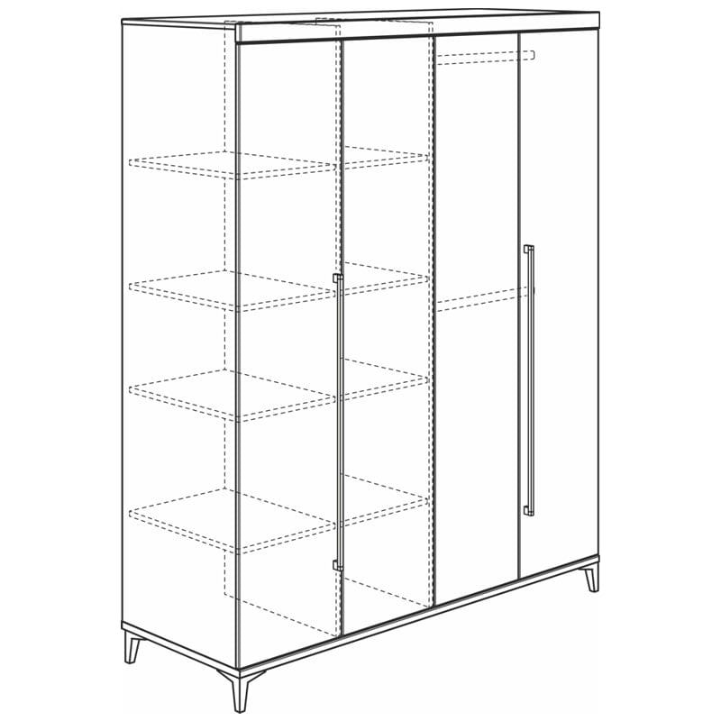 Kleiderschrank Remo 4-türig 3