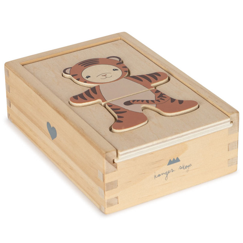 Holz-Teddy-Anziehpuzzle FSC Animals