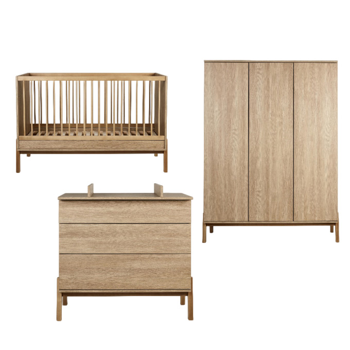 Babyzimmer Ashi Set 3-teilig  Honey Ash