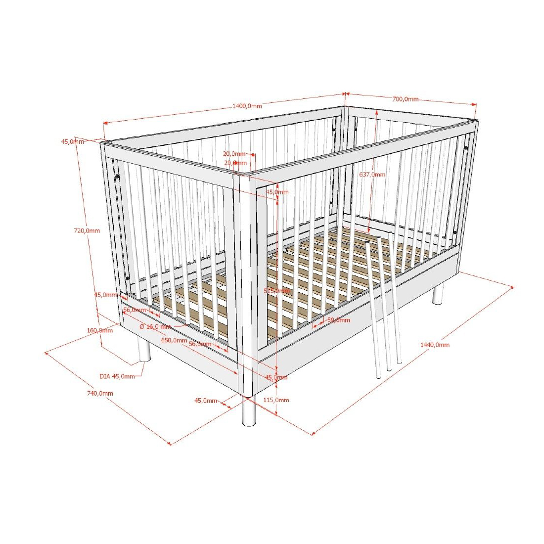 Babyzimmer Forrest Buche 2-teilig Set 9