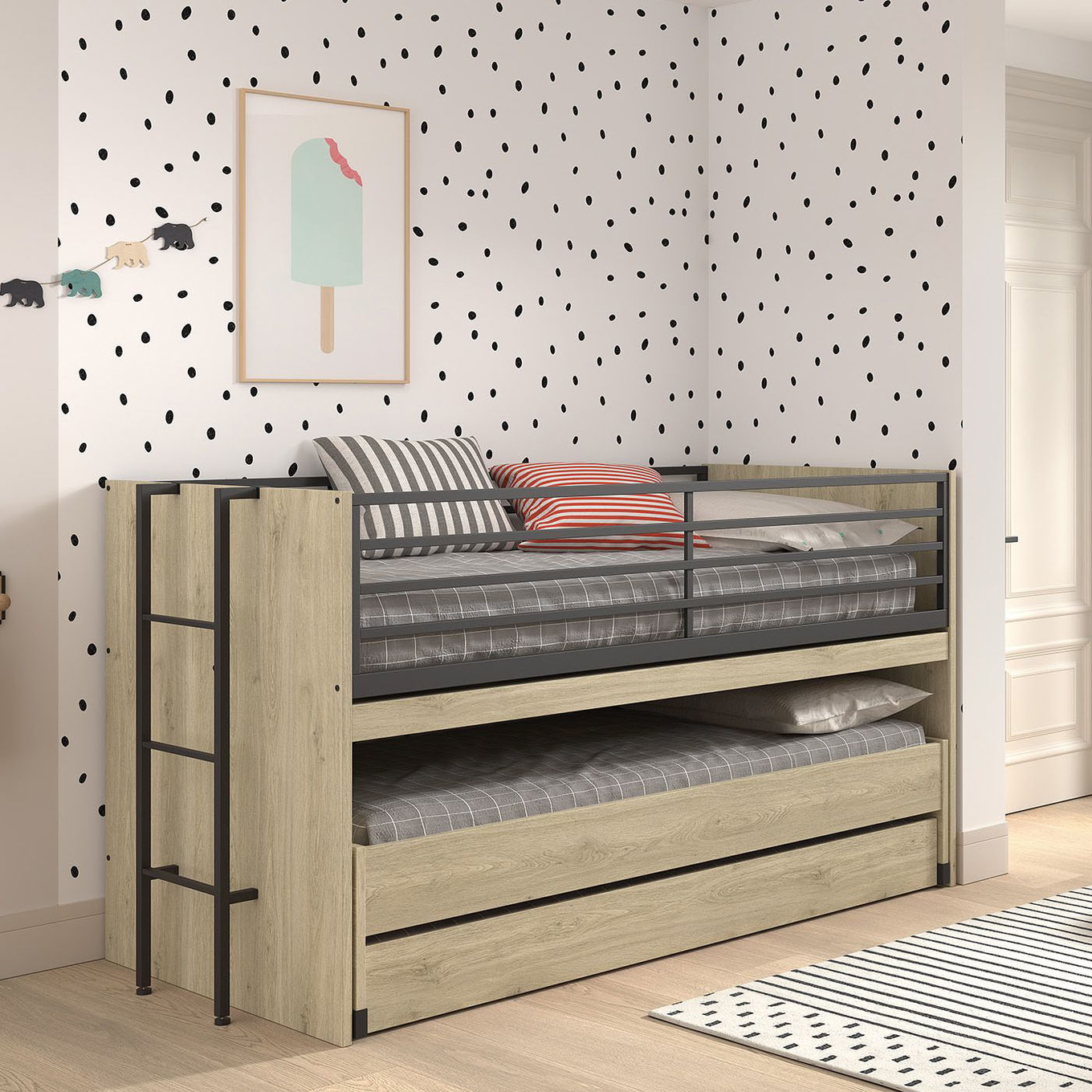 Etagenbett Sam mit viel Funktion Holz #2