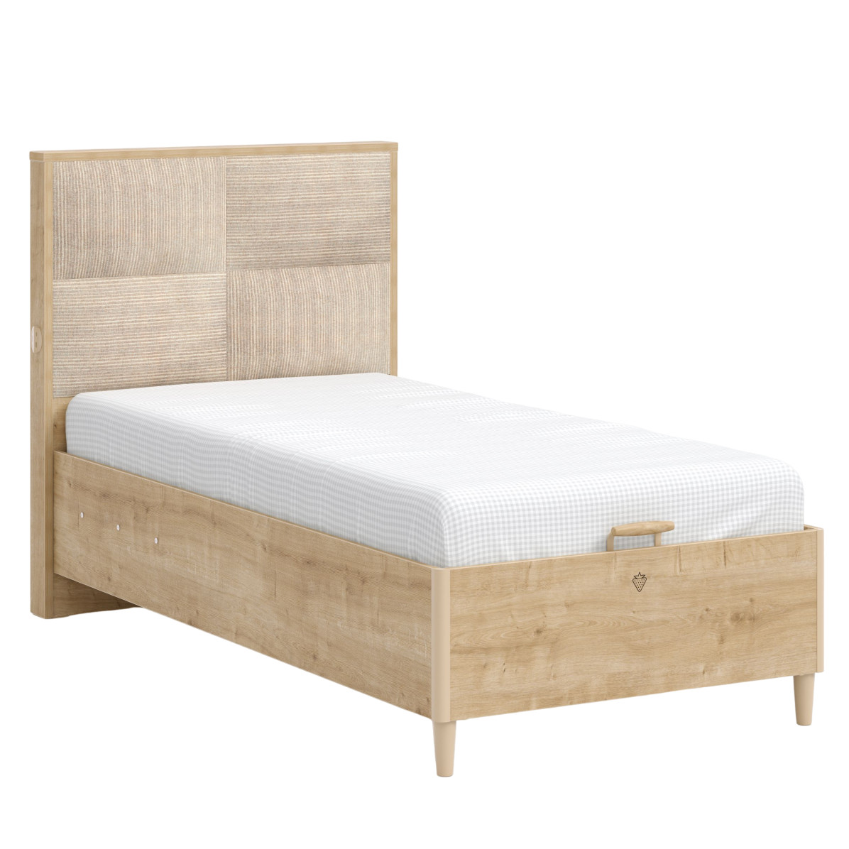 Bett Mocha Modern mit Polster, mit Stauraum, 100 x 200 cm
